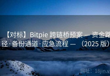 【对标】Bitpie 跨链桥预案 — 资金路径·备份通道·应急流程 — （2025 版）