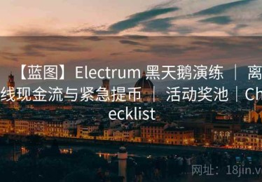 【蓝图】Electrum 黑天鹅演练 ｜ 离线现金流与紧急提币 ｜ 活动奖池｜Checklist