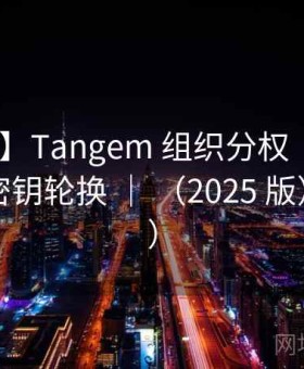 【规范】Tangem 组织分权 ｜ RACI｜交接｜密钥轮换 ｜ （2025 版）（347 ）