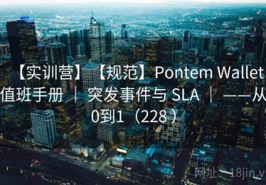 【实训营】【规范】Pontem Wallet 值班手册 ｜ 突发事件与 SLA ｜ ——从0到1（228 ）