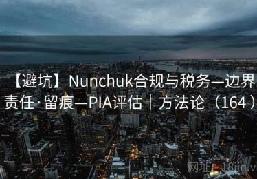 【避坑】Nunchuk合规与税务—边界·责任·留痕—PIA评估｜方法论（164 ）
