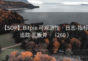 【SOP】Bitpie 可观测性 · 日志-指标-追踪 三板斧 ·（260 ）
