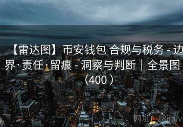 【雷达图】币安钱包 合规与税务 - 边界·责任·留痕 - 洞察与判断｜全景图（400 ）