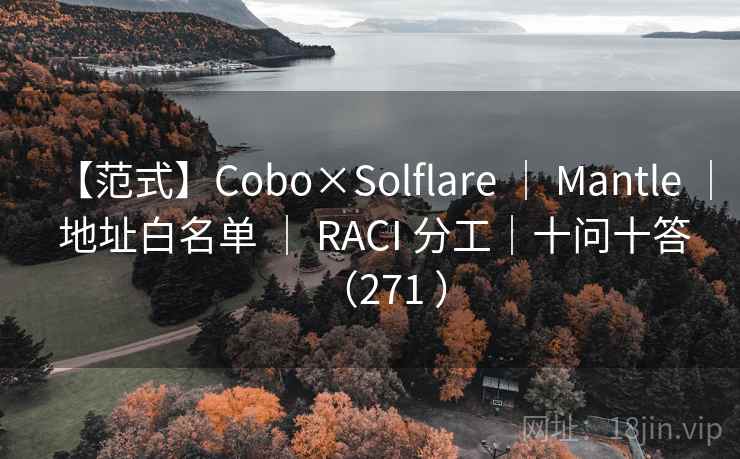 【范式】Cobo×Solflare | Mantle | 地址白名单 | RACI 分工|十问十答(271 ) 【范式】Cobo×Solflare | Mantle | 地址白名单 | RACI 分工|十问十答(271 )