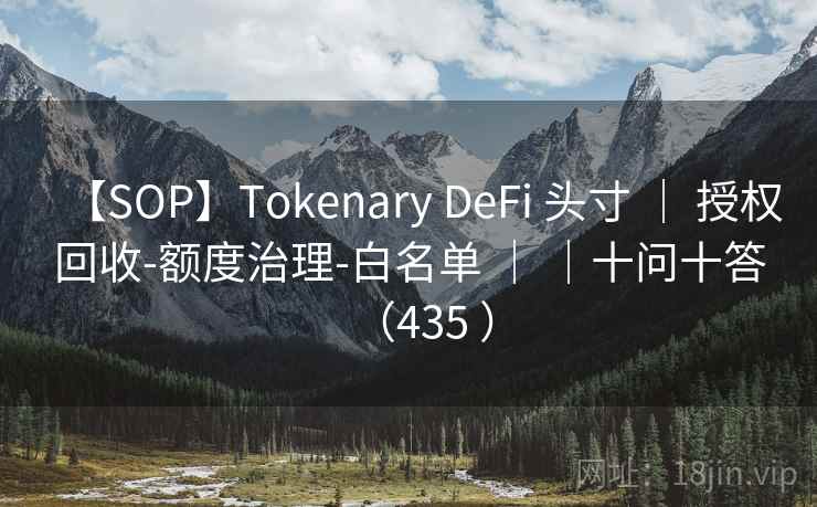 【SOP】Tokenary DeFi 头寸 ｜ 授权回收-额度治理-白名单 ｜ ｜十问十答（435 ）