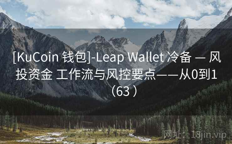 [KuCoin 钱包]-Leap Wallet 冷备 — 风投资金 工作流与风控要点——从0到1（63 ）