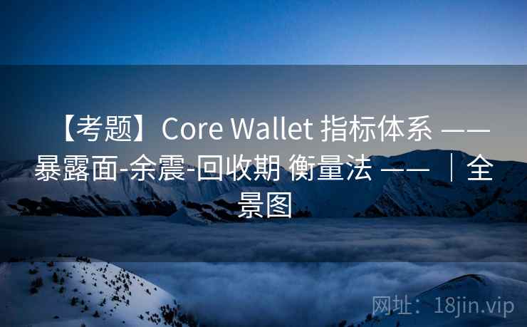 【考题】Core Wallet 指标体系 —— 暴露面-余震-回收期 衡量法 —— ｜全景图