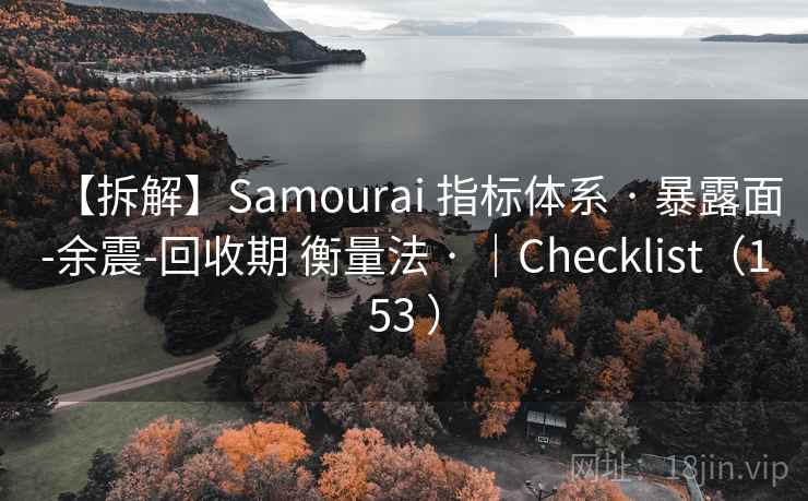 【拆解】Samourai 指标体系 · 暴露面-余震-回收期 衡量法 · ｜Checklist（153 ）
