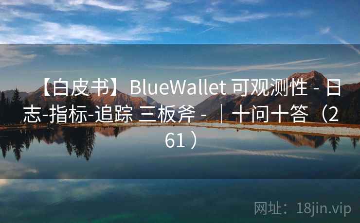 【白皮书】BlueWallet 可观测性 - 日志-指标-追踪 三板斧 - ｜十问十答（261 ）