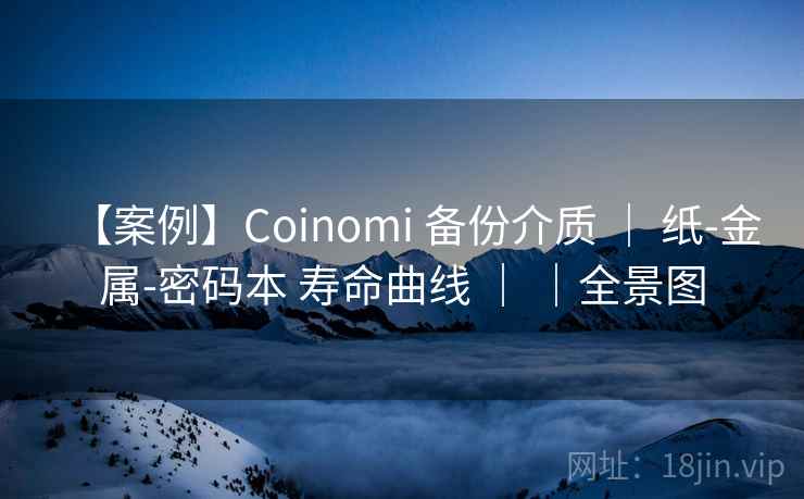 【案例】Coinomi 备份介质 ｜ 纸-金属-密码本 寿命曲线 ｜ ｜全景图