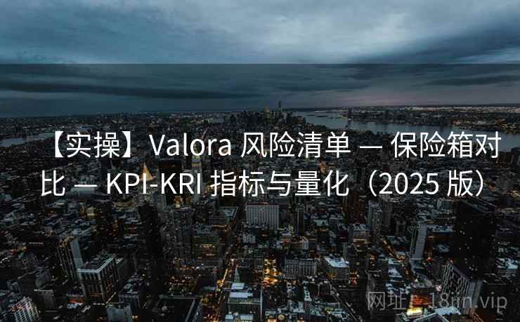 【实操】Valora 风险清单 — 保险箱对比 — KPI-KRI 指标与量化（2025 版）